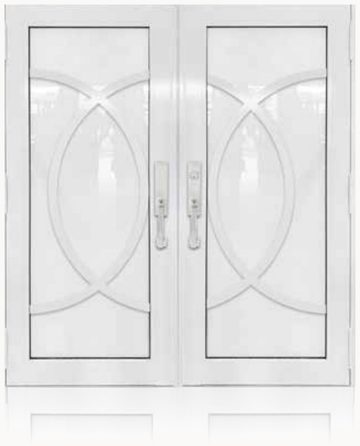 Double White № 04 — decorative door panel design TD-DED-W04