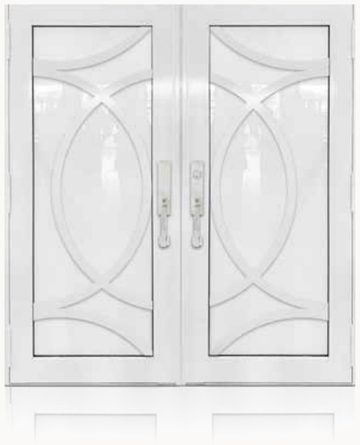 Double White № 05 — decorative door panel design TD-DED-W05