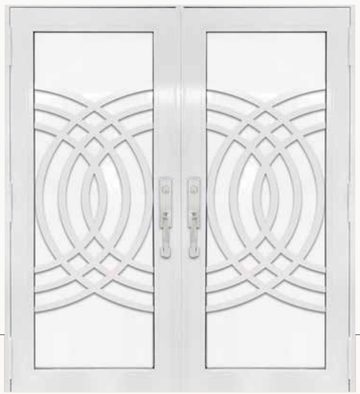 Double White № 28 — decorative door panel design TD-DED-W28