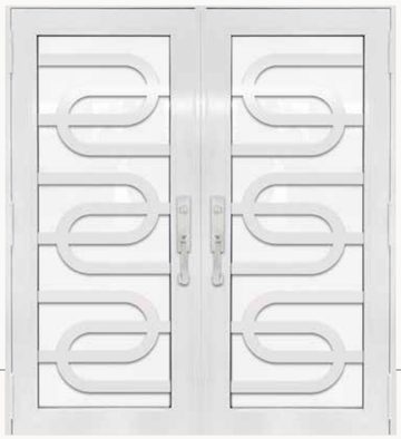 Double White № 43 — decorative door panel design TD-DED-W43