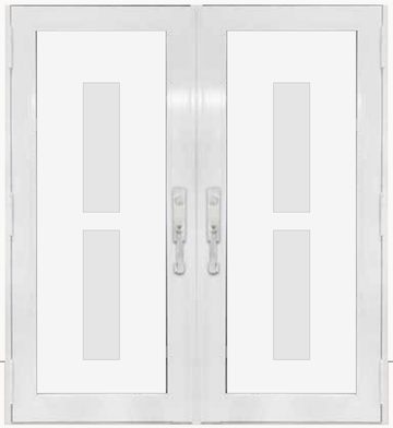 Double White № 65 — decorative door panel design TD-DED-W65