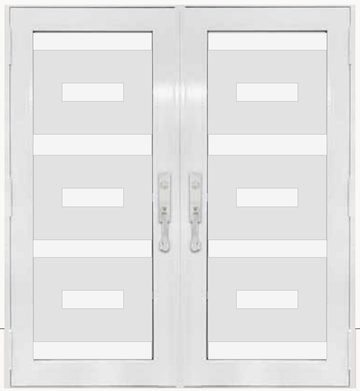 Double White № 82 — decorative door panel design TD-DED-W82