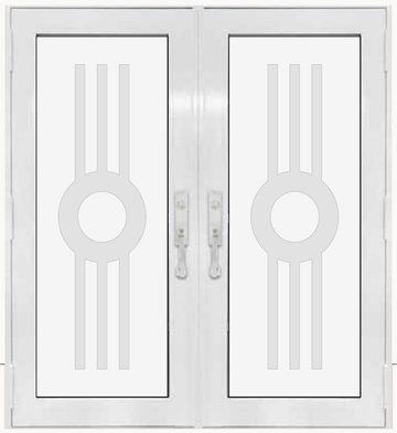 Double White № 83 — decorative door panel design TD-DED-W83